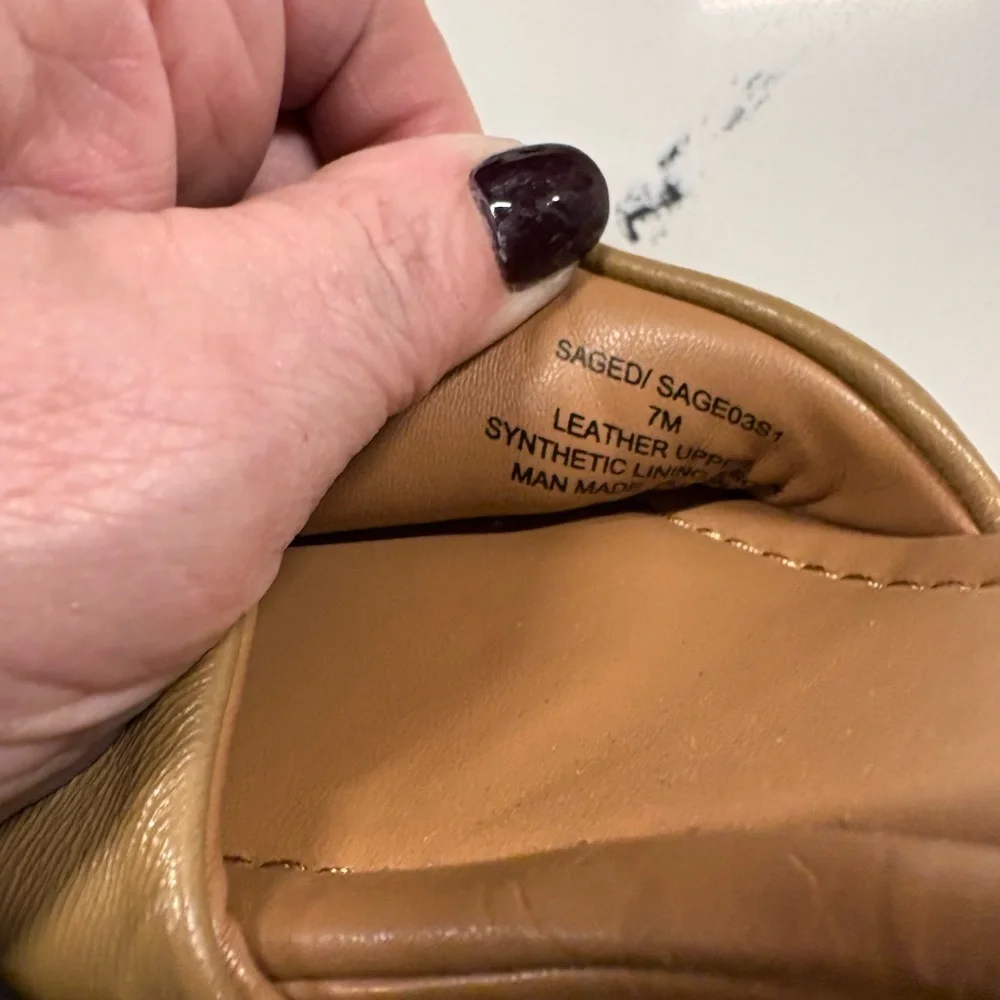 Steve Madden Tan Slide Sandals